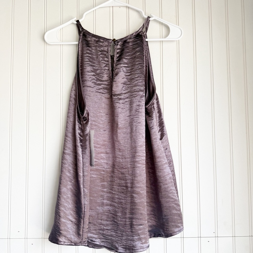 Eyeshadow Size M Gunmetal mesh detail Silky Tank Top New! - Picture 5 of 6